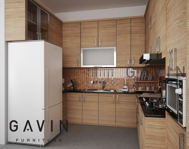 3D interior dapur rossi gavin Kitchen set minimalis 