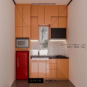 design kitchen set mungil kombinasi warna Gavin by Portu id3728