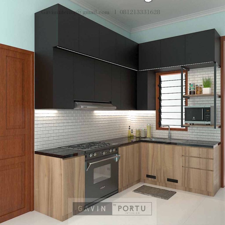 Contoh Kitchen Set Kayu Jati Melamik Kompleks Puspita Loka Bsd Serpong Kitchen Set Minimalis